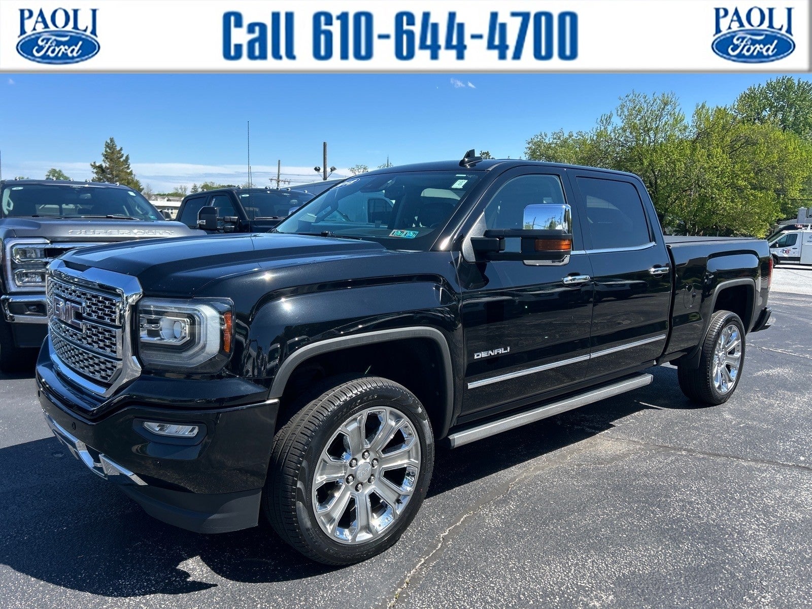 2018 GMC Sierra 1500 Denali in Black — front three-quarter view