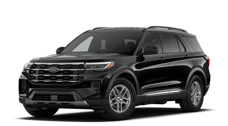 2026 Ford Explorer Active in Black Metallic — front three-quarter view