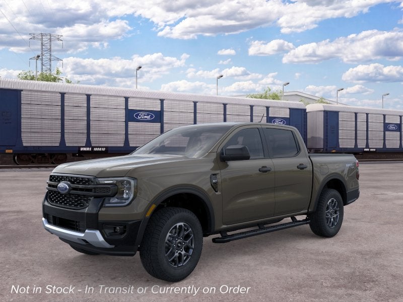 2026 Ford Ranger XLT in Marsh Gray — front three-quarter view