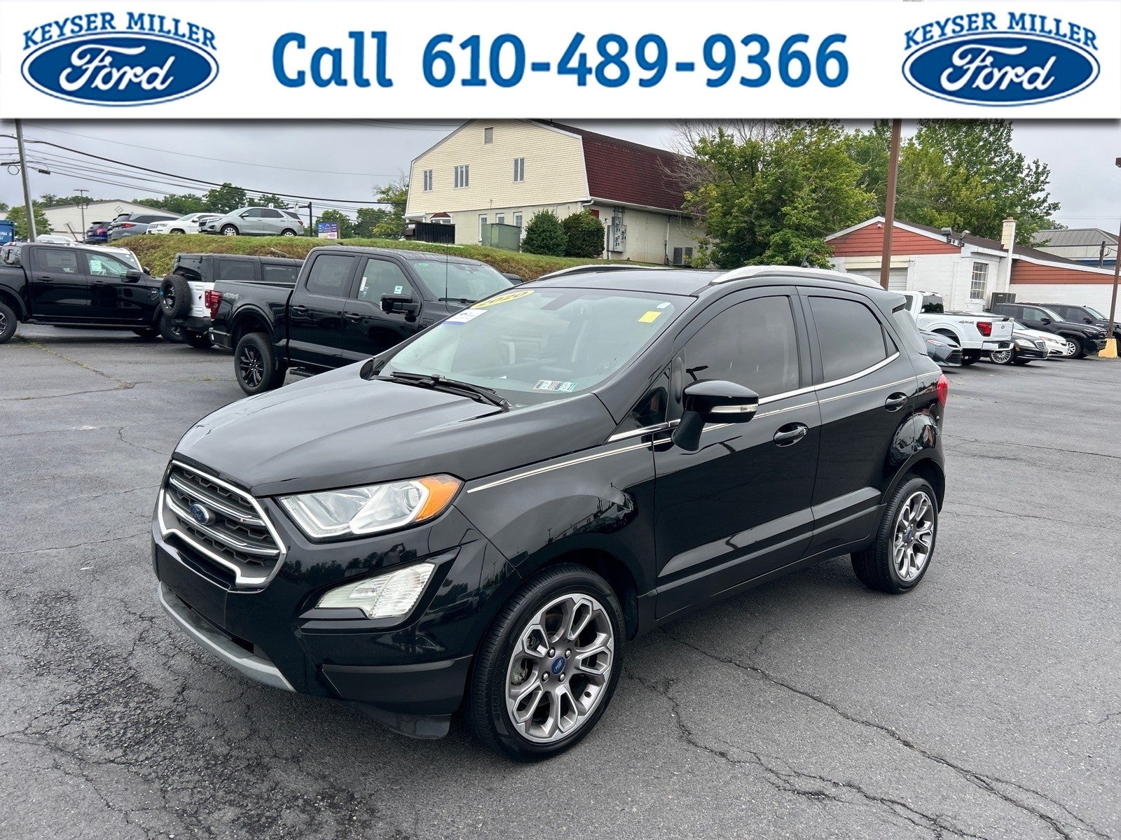 2020 Ford EcoSport Titanium in Shadow Black — front three-quarter view
